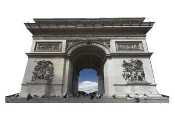 Stojak z tekturowym wycięciem Arch De Triumph