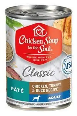 Canja de Galinha para Adultos, Frango, Peru e Patê de Pato, Comida para Cachorro