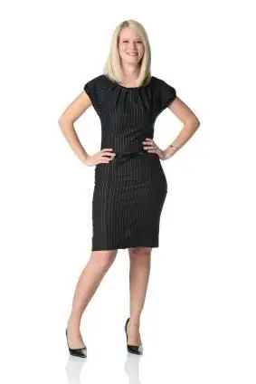 abito nero a righe gessate