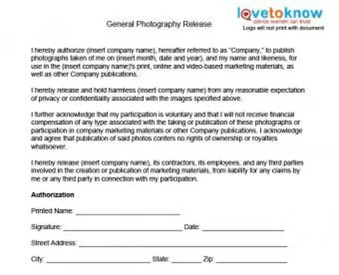 טופס פרסום תמונות כללי