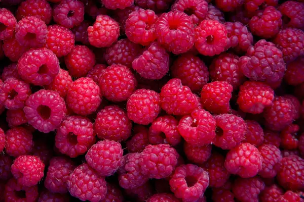 Raspberries - high in vitamin C