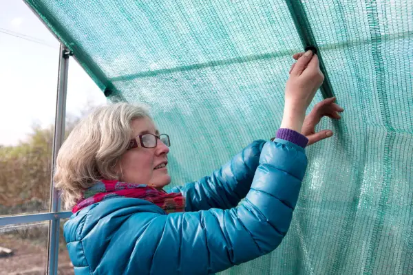 Using internal shade netting