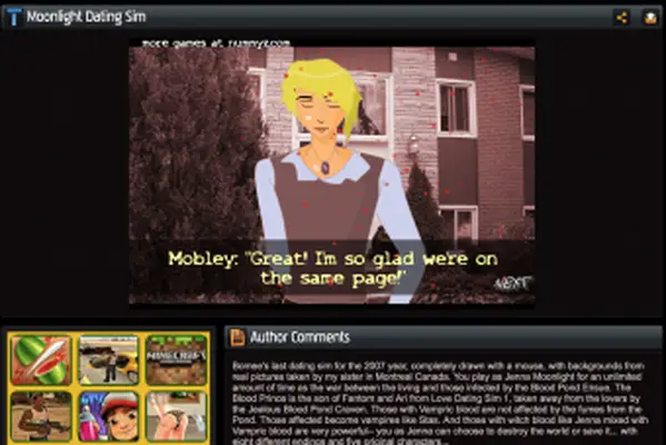 Site Web Moonlight Dating Sim