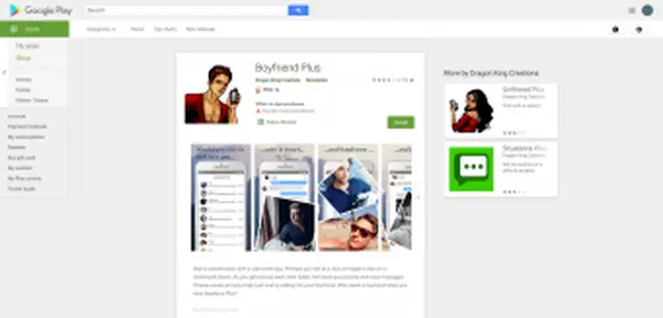 Capture d'écran de l'application Boyfriend Plus