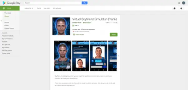 Capture d'écran de l'application BoyBot My Virtual Boyfriend