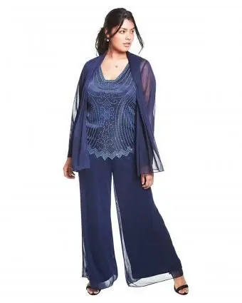 Completo pantalone in rete a tre pezzi