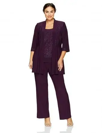 R&M Richards Plus Size Set di due pezzi con glitter e pizzo