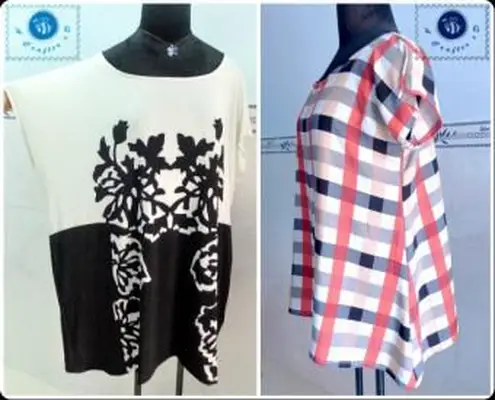 배트 윙 튜닉 탑