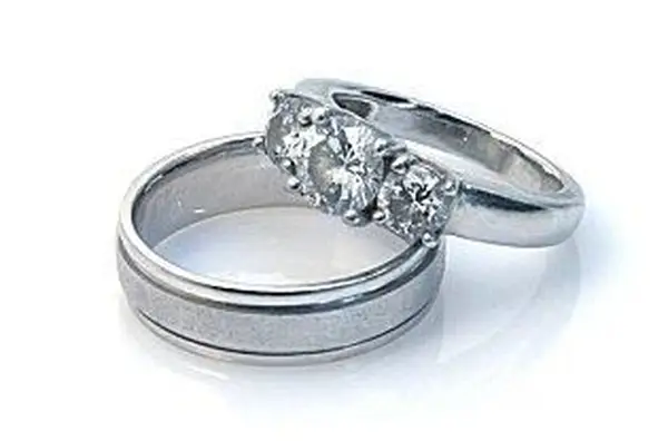화이트 골드 약혼 반지