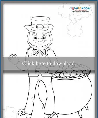 Leprechaun kolorowanka