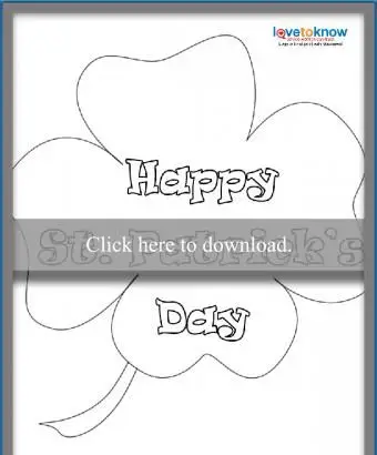 Czterolistna koniczyna kolorowanka