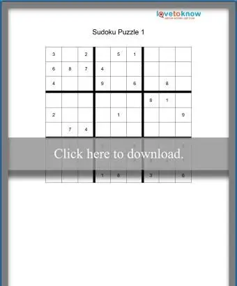 Náročné puzzle sudoku