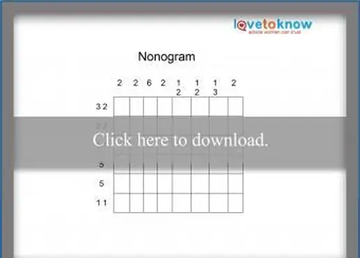 Ľahké nonogramové puzzle