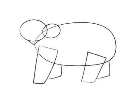 북극곰에 턱과 다리 추가