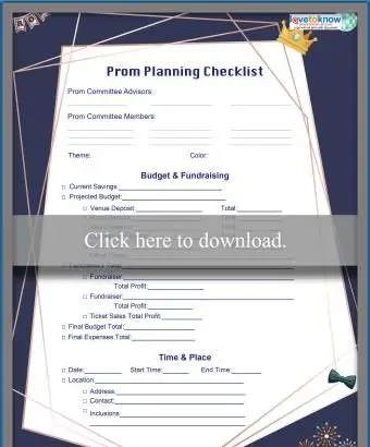 Kontrolný zoznam plánovania plesov