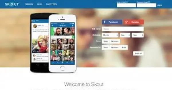 skoutウェブサイトのスクリーンショット