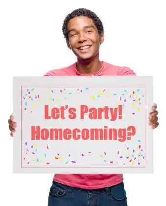 동창회 기호 질문을 들고 소년