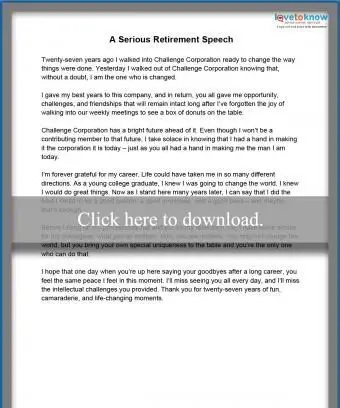 Vážna reč o odchode do dôchodku