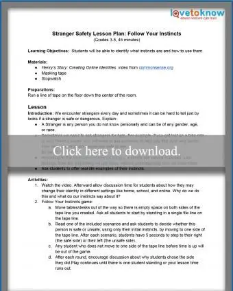 Sigue el plan de lecciones de tus instintos