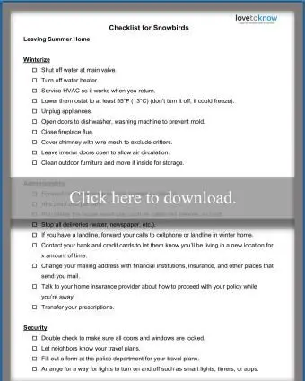 רשימת ביקורת להדפסה עבור ציפורי שלג