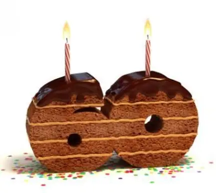 60e gâteau d'anniversaire