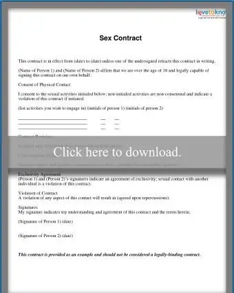 Exemple de contrat sexuel