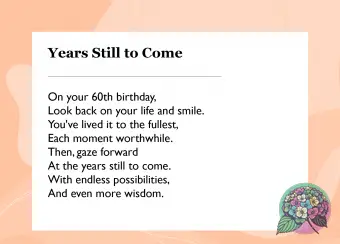 Court poème du 60e anniversaire