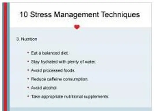 Gestion du stress par la nutrition
