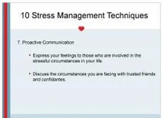 Soulagement du stress par la communication proactive