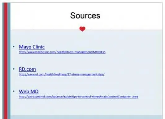 Sources citées diapositive