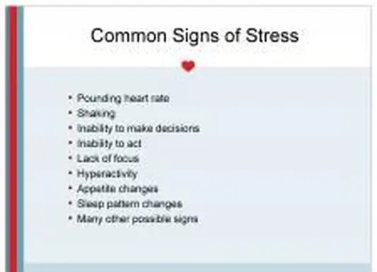 Signes courants de stress
