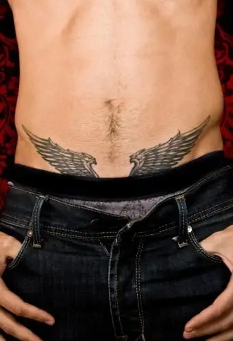 下腹筋の天使の羽