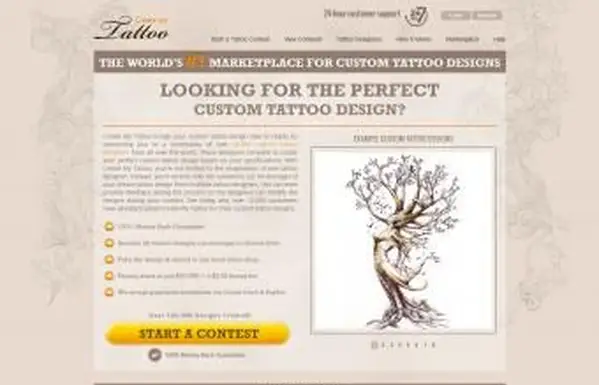 Schermata di CreateMyTattoo.com