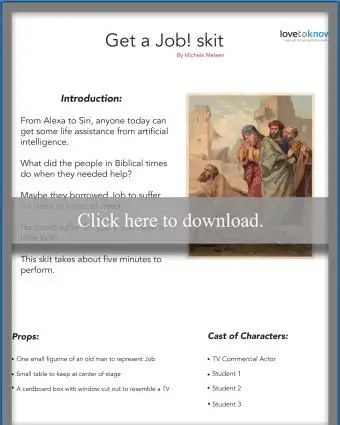 Obtenez un sketch sur l'emploi