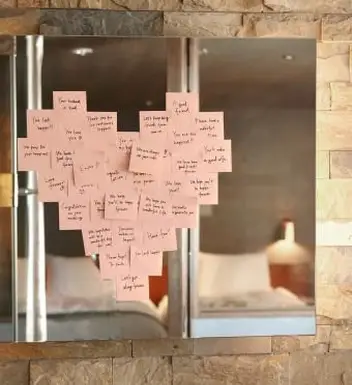 Liste de seaux sur le miroir