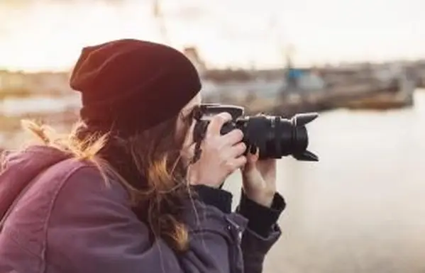 街の写真を撮る