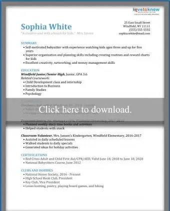 Kreative Lebenslaufvorlage für Teenager