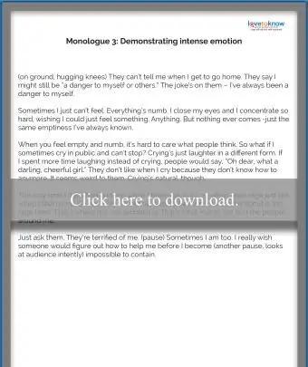 강렬한 감정 독백