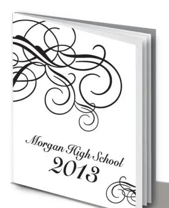 Copertina dell'annuario in bianco e nero