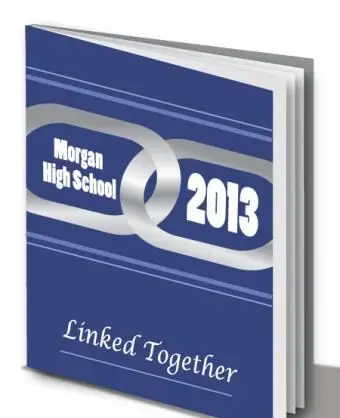 Copertina dell'annuario blu