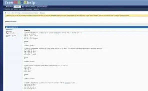 freemathhelpWebサイトのスクリーンショット