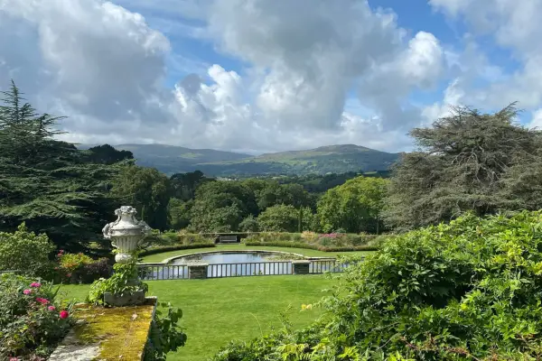 Bodnant offers views of the distant hills. Photo Oliver Parsons