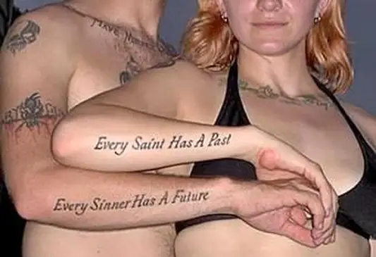 カップルの入れ墨