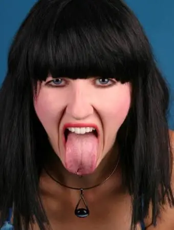 혀 팁 링 피어스