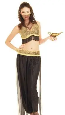 תחפושת לריקודי בטן בשחור וזהב מבית Costume Craze