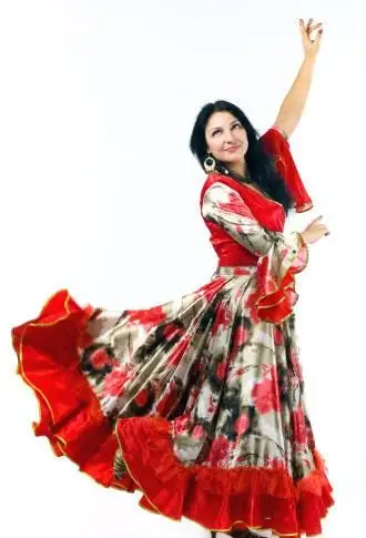 Vestido cigano plissado