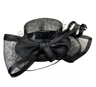 Conner Bow and Lace Mini Top Hat Fascynator