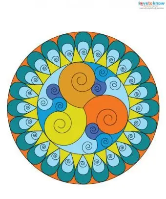 4 색 인쇄를위한 무료 만다라 디자인