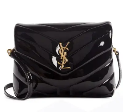 Sac à bandoulière en cuir verni Toy Lou Saint Laurent