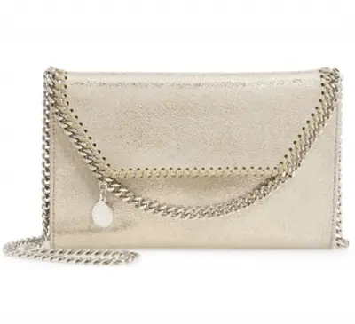 Sac à bandoulière en similicuir métallisé Mini Falabella Stella McCartney